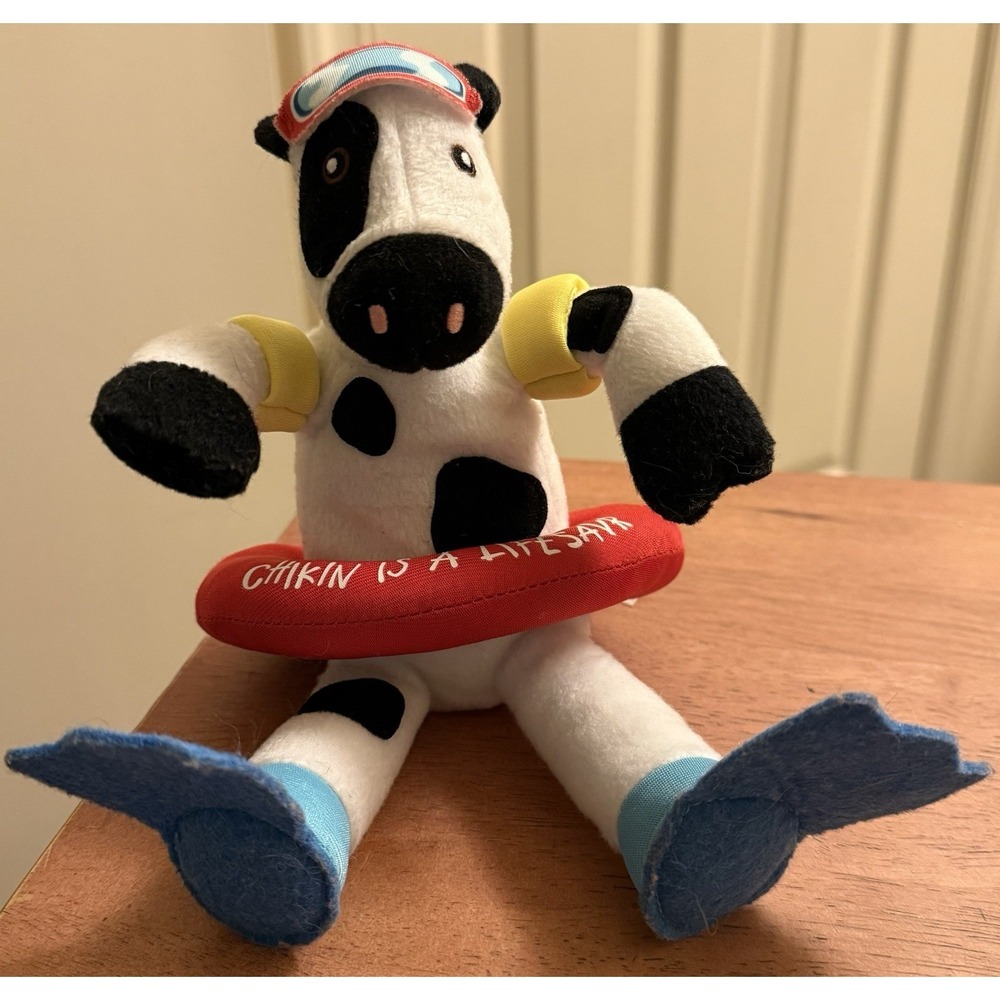 Chick-fil-A Plush Cow Doll Summer Swimmer 2021 Chikin Is A Lifesaver 9"‎ Stuffed